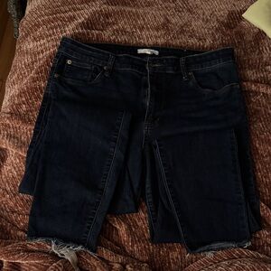 Dark Blue Denim Jeans